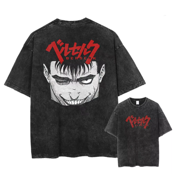 Camiseta con estampa de Berserk Guts