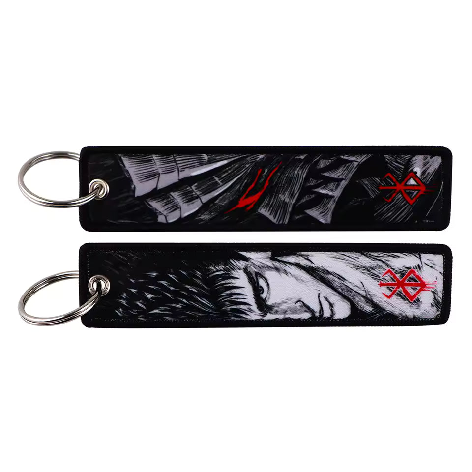 Llavero con bordado de doble cara Berserk