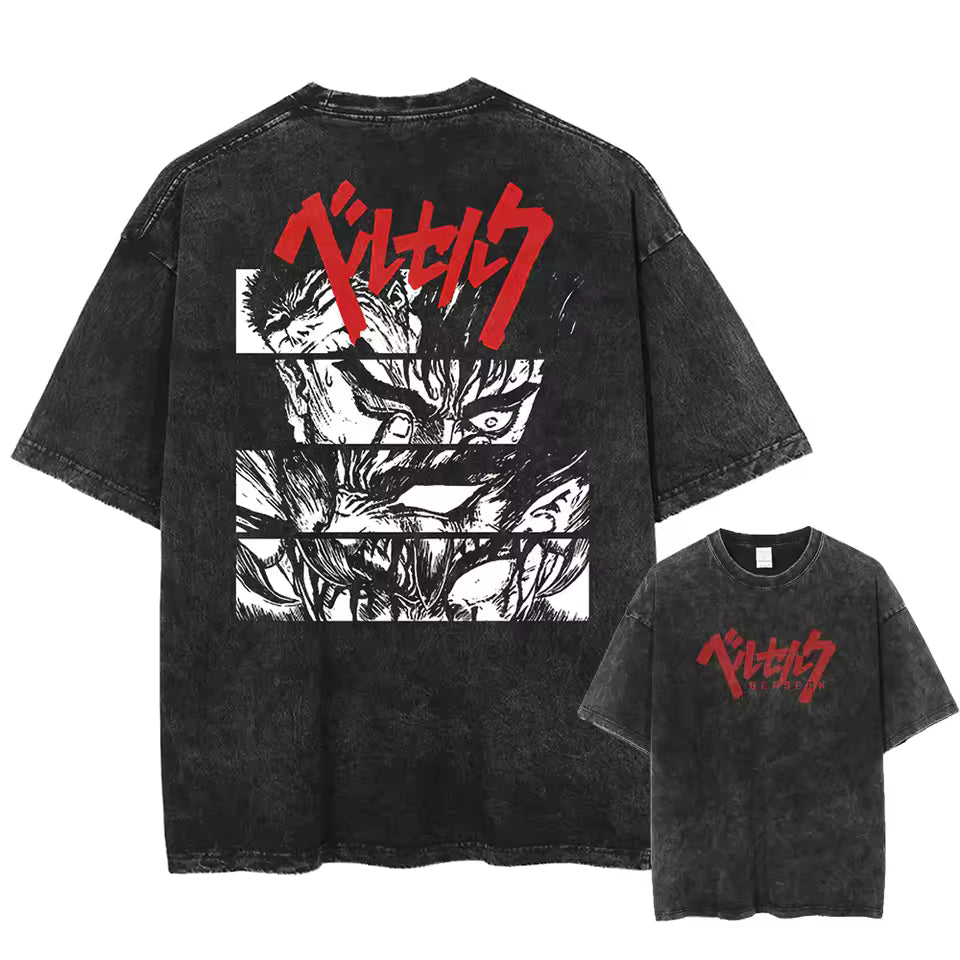 Camiseta con estampa de Berserk Guts