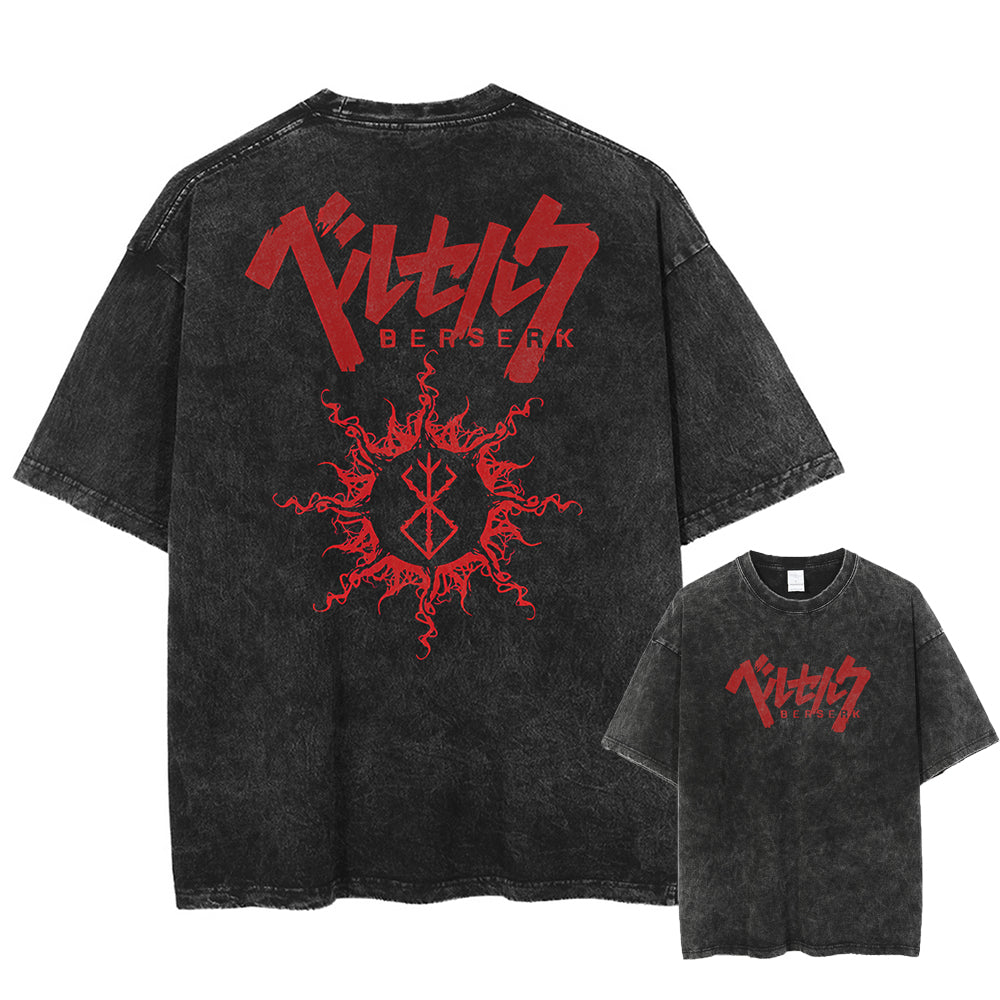 Camiseta con estampa de Berserk Guts