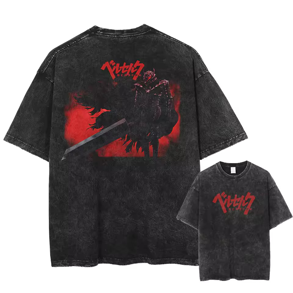Camiseta con estampa de Berserk Guts