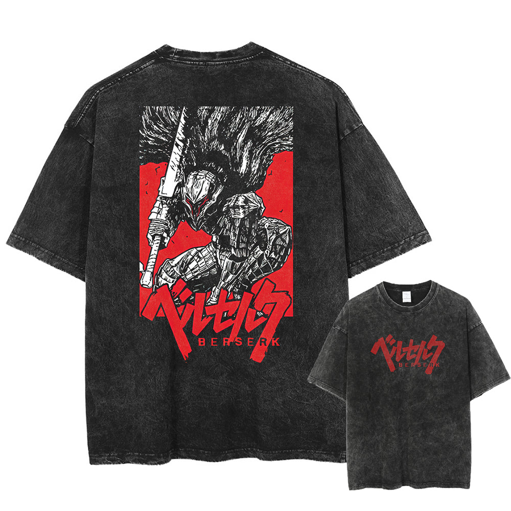 Camiseta con estampa de Berserk Guts