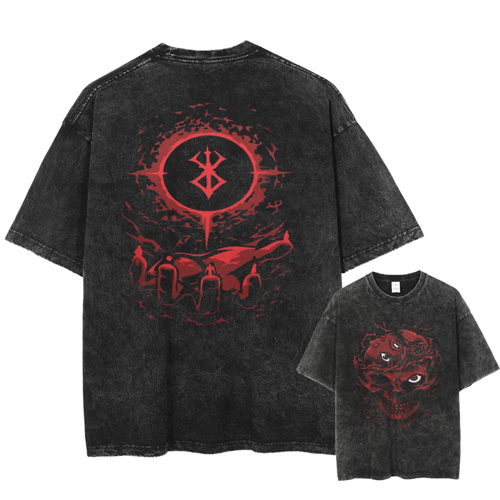Camiseta con estampa de Berserk Guts