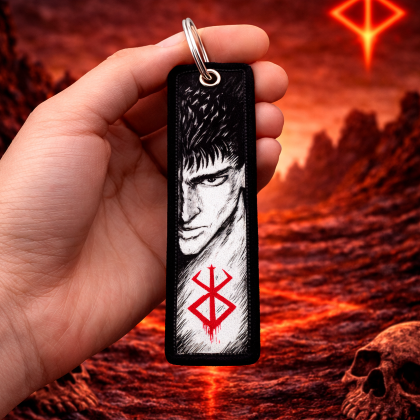 Llavero con bordado de doble cara Berserk