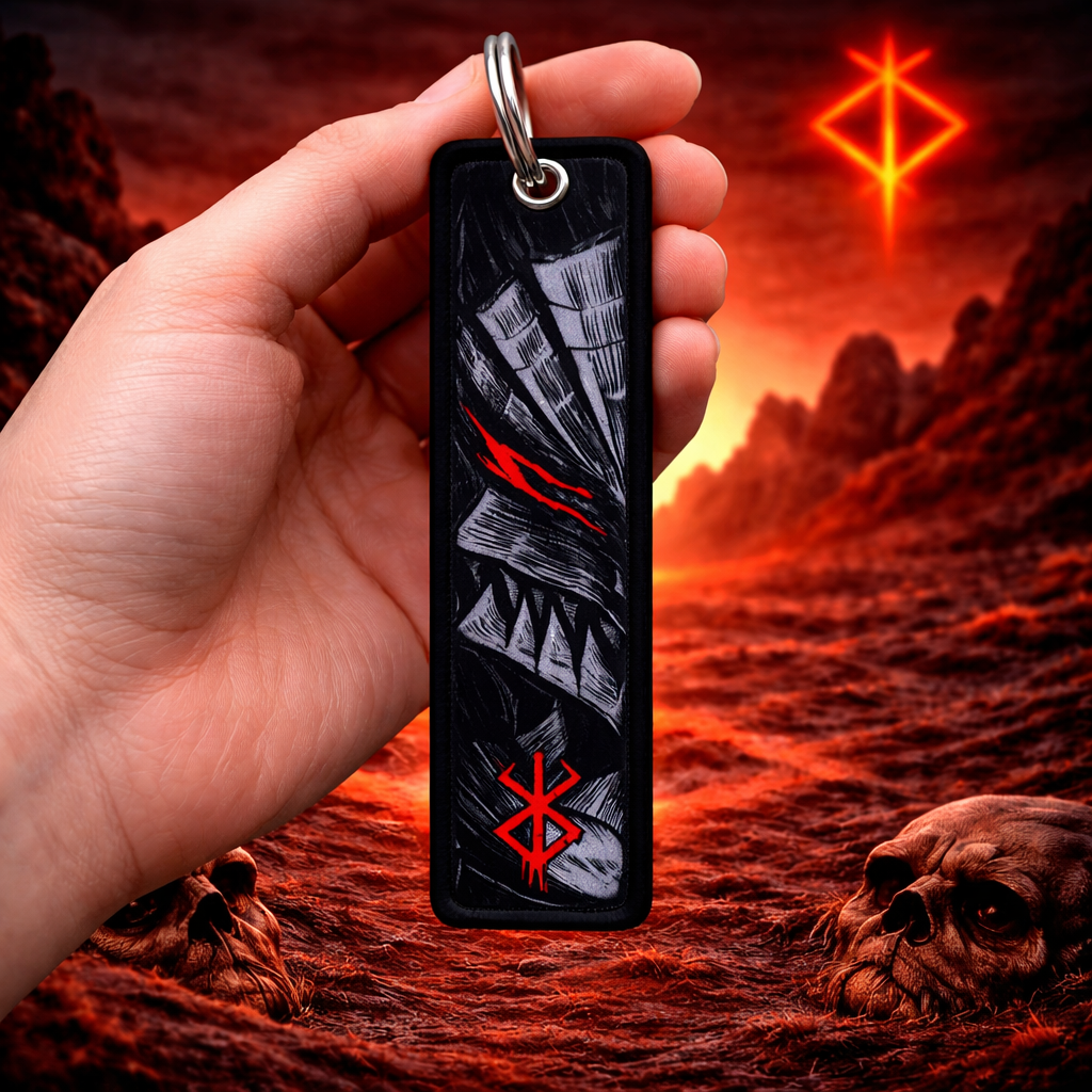 Llavero con bordado de doble cara Berserk